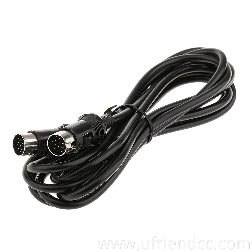 din 13 pin extension adapter lead / cable, male to female (plug / socket) 1m, 2m, 3m, 5m for audio tuner